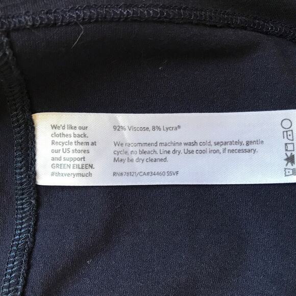 Eileen Fisher Sleeveless Navy Blue Tank Dress Viscose Jersey XL Capsule Wardrobe - Picture 5 of 5